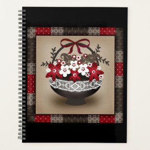 Fleurs panier cadre en dentelle design floral vint