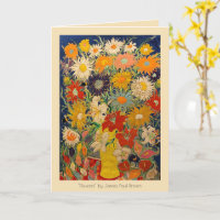 "Fleurs" par James Paul Carte de voeux Brown