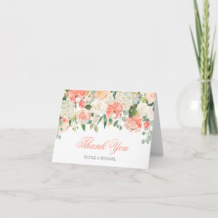 Fleurs pastel aquarelle Merci