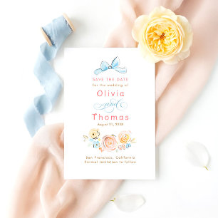 Fleurs pastel mignonnes et fantaisistes pour carte