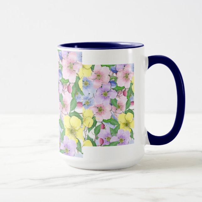 Fleurs Pastel - Mug (Droite)