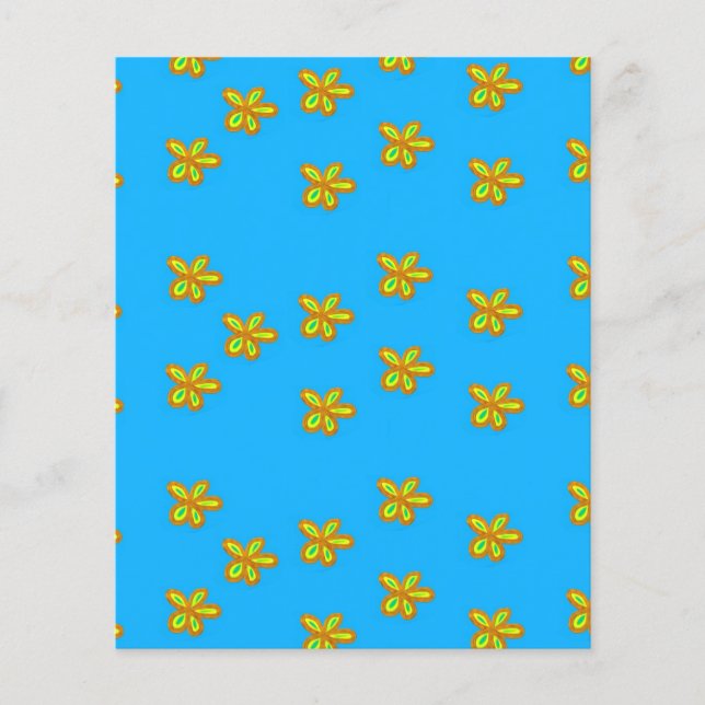 fleurs peintes en bleu (Devant)
