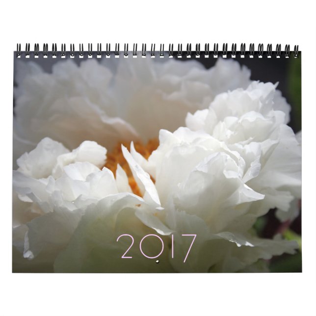 Fleurs Peony personnalisable Calendrier Année (Protection)