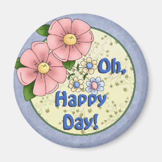 Fleurs personnalisables Happy Day Magnet