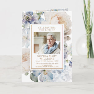 Fleurs Photo Memorial Funeral Programmes