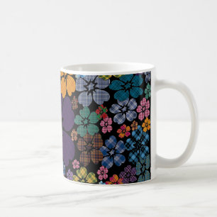 Fleurs Plaid colorées Mug