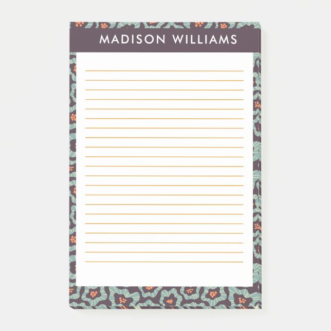 Fleurs  post-it notes (Devant)