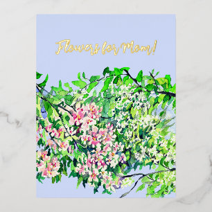 Fleurs pour la meilleure maman ! carte de vacances