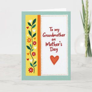 Fleurs pour ma grand-mère carte