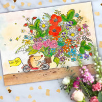 Fleurs pour vous carte postale de Nicole Janes