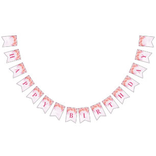 Fleurs pourpres d'aquarelle de bannière de joyeux