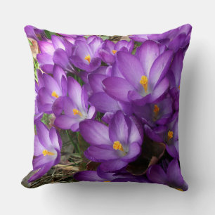 Fleurs pourpres Lancer Oreiller