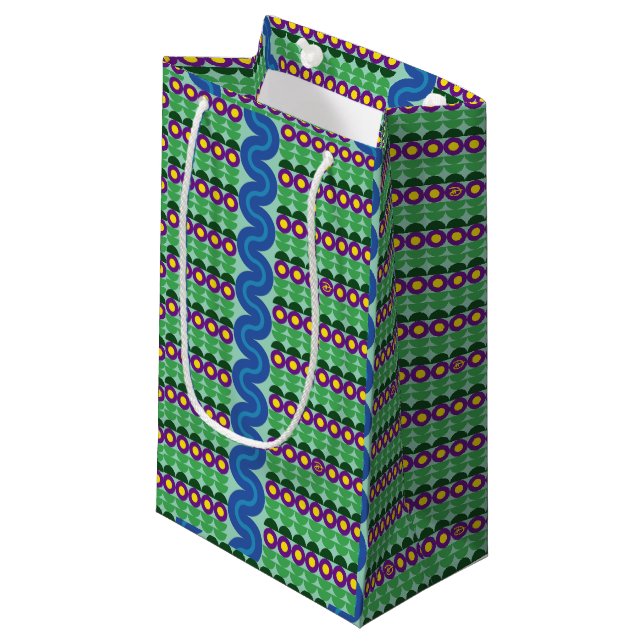 Fleurs pourpres - Petit sac cadeau (Devant Angle)