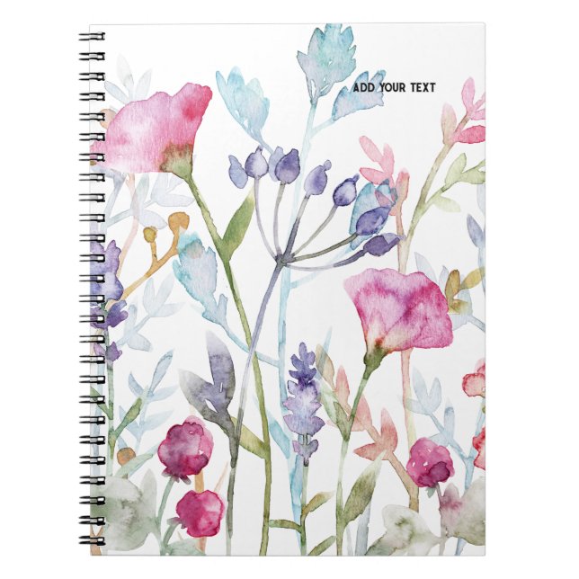 Fleurs Pressées PERSONALISÉES | Cahier (Devant)