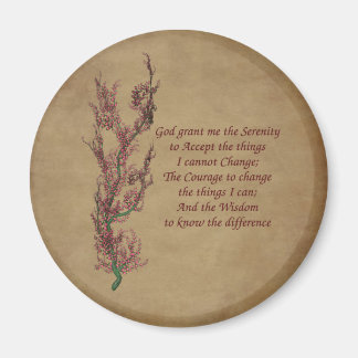 Fleurs Prière Sérénité Magnet Inspirationnel