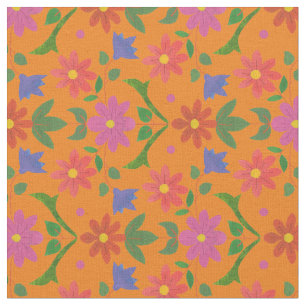 Fleurs Rangoli, Pois sur tissu personnalisé or