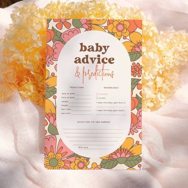 Fleurs Rétro Groovy Bébé Conseils & Prédictions (Créateur téléchargé)