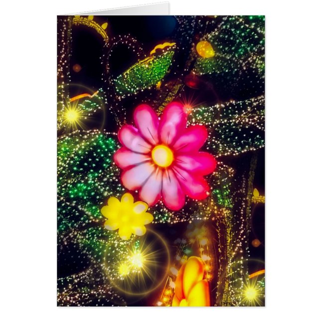 Fleurs rétro Lumières néon (Devant)