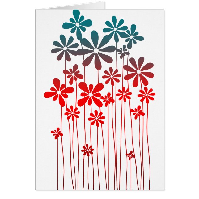 Fleurs rétro turquoises (Devant)