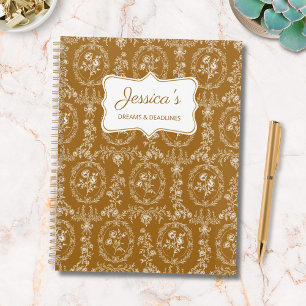 Fleurs Rococo Vintage Nom Personnalisé Floral
