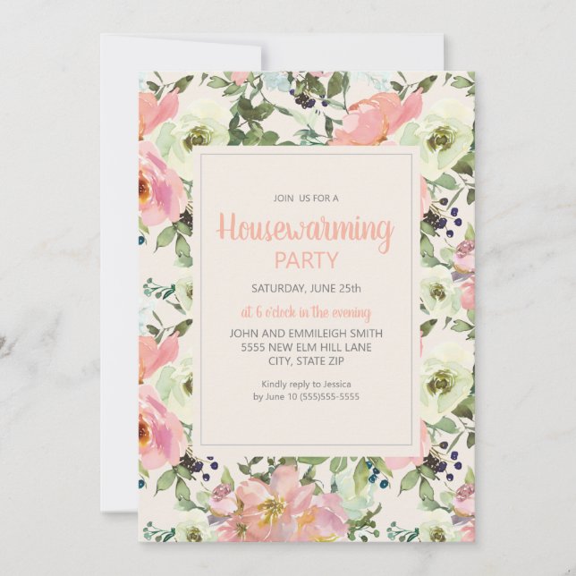 Fleurs rose blush Crème Maison Verte Sauge pour la (Devant)