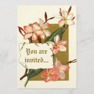 fleurs rose vintage faire-part de mariage