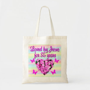 FLEURS ROSES AIMÉES PAR JÉSUS 85E SAC FOURRE-TOUT 
