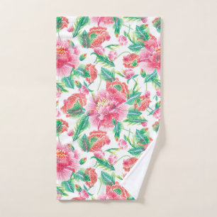 Fleurs roses brillantes Fille Motif