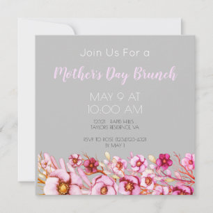 Fleurs roses - Brunch de la Fête des Mères