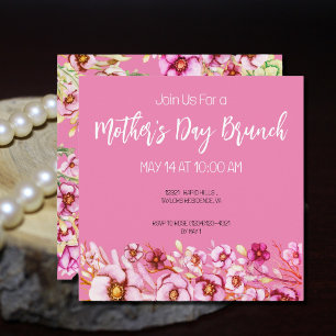 Fleurs roses - Brunch de la Fête des Mères