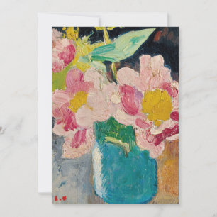 Fleurs roses dans un vase bleu Louis Valtat
