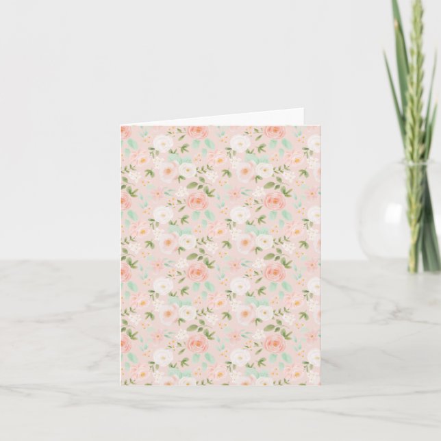 Fleurs Roses d'aquarelle en rose et en rose (Devant)