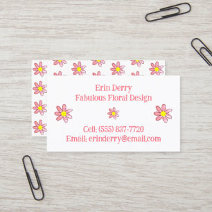 Fleurs roses dégoûtantes Cartes de visite