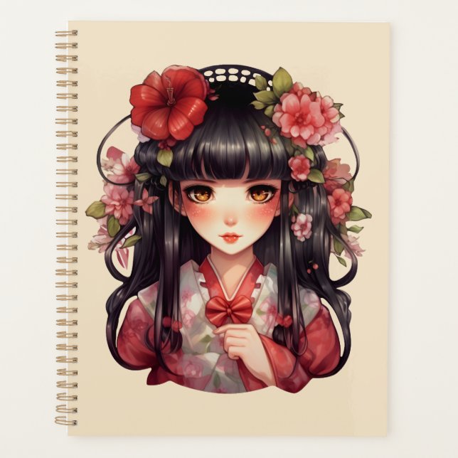 Fleurs roses d'une fille (Devant)