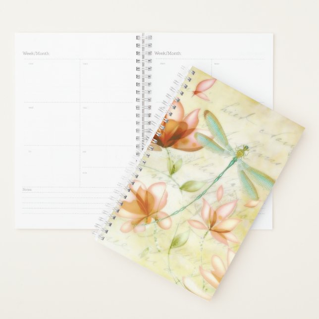 Fleurs roses et libellule (Devant avec enveloppe)