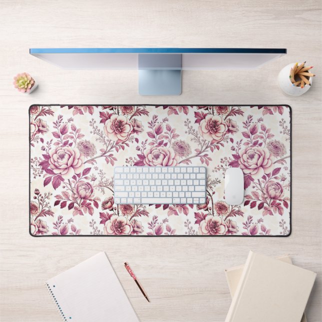 fleurs roses et rouge foncé (Bureau 1)