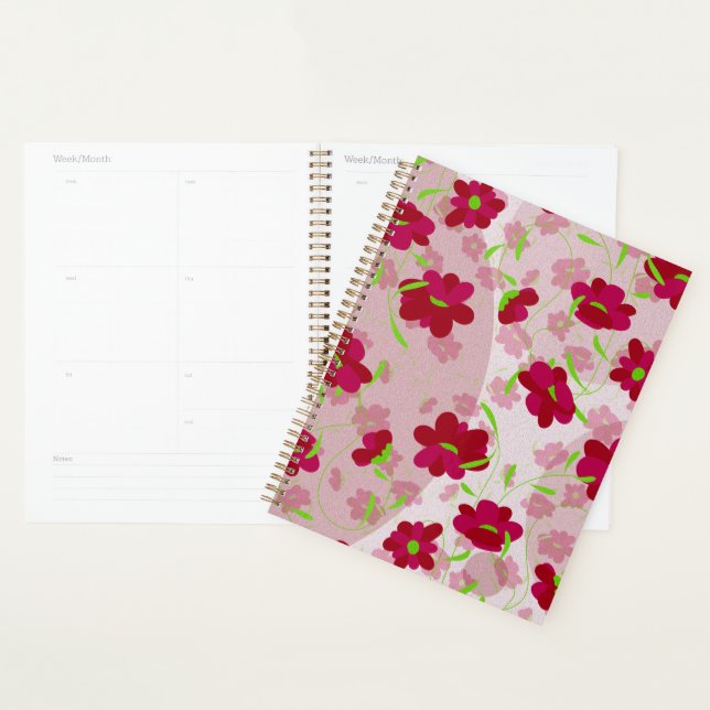 Fleurs roses et rouges - Floral (Devant avec enveloppe)