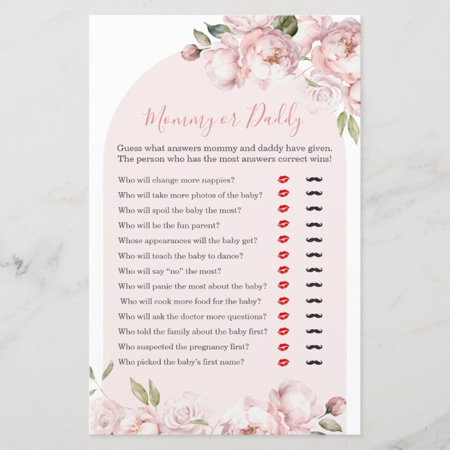 Fleurs roses Fille bébé en fleur maman ou papa (Devant)