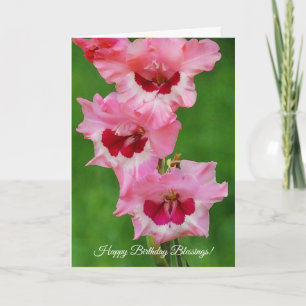 Fleurs roses Floral Art Faith Carte Anniversaire