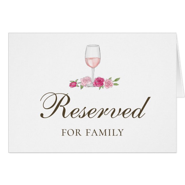 Fleurs roses. Mariage floral. Panneau réservé rose (Devant Horizontal)