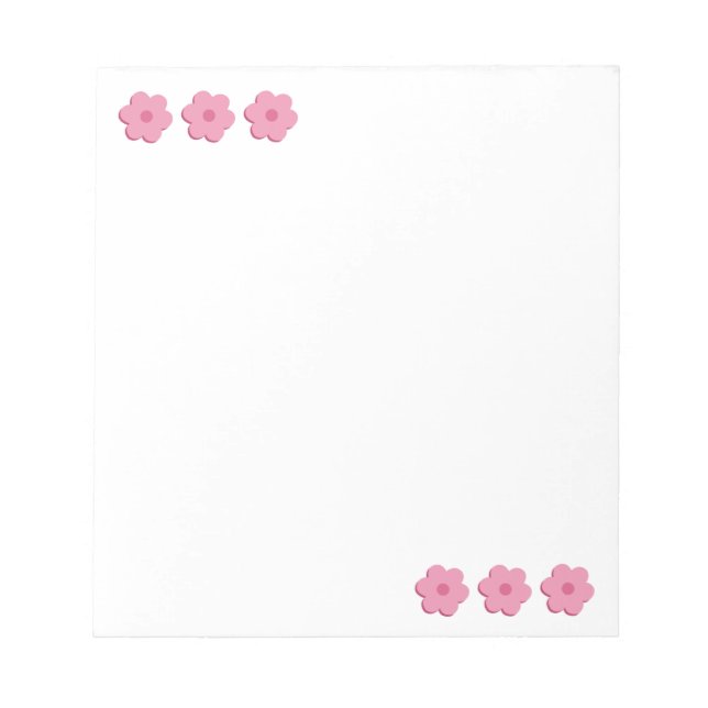 Fleurs roses mignonnes minimes Bloc-notes (Devant)