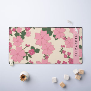 Fleurs Roses, Motif De Fleurs, Votre Nom
