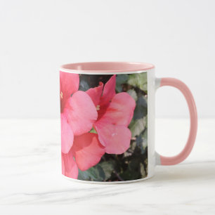 Fleurs roses Noir 325 ml Ringer Combo Mug