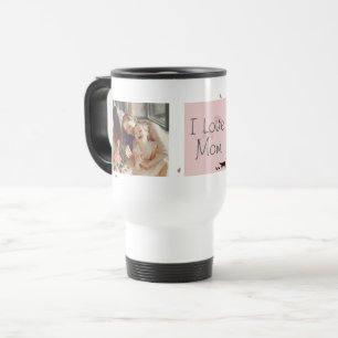 Fleurs roses Photo Fête des Mères Voyage Mug