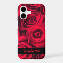Fleurs roses rouge-foncé personnalisées