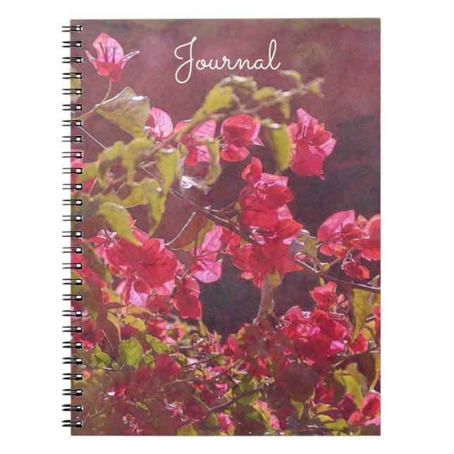 Fleurs roses rouges dans le Carnet du journal Suns (Devant)