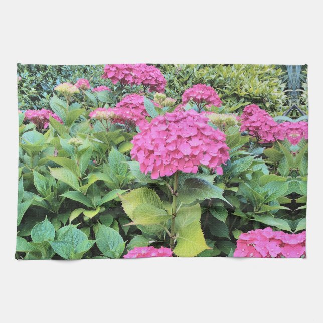 Fleurs roses Serviette de thé photo (Horizontal)
