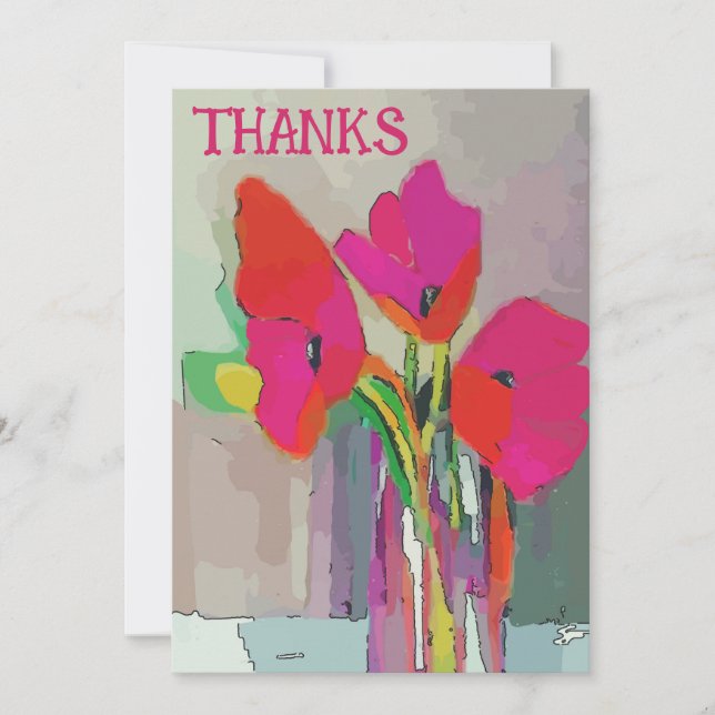 Fleurs rouges et bleues (Devant)