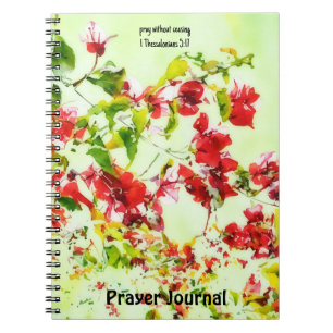 Fleurs rouges Journal de prières florales Bible Ve