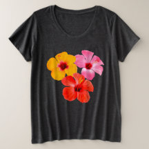 Fleurs rouges Orange rose Hibiscus
